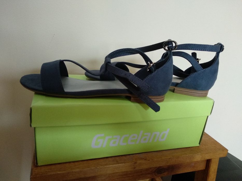 Buty sandały 37 kolor pastelowy niebieski nowe
