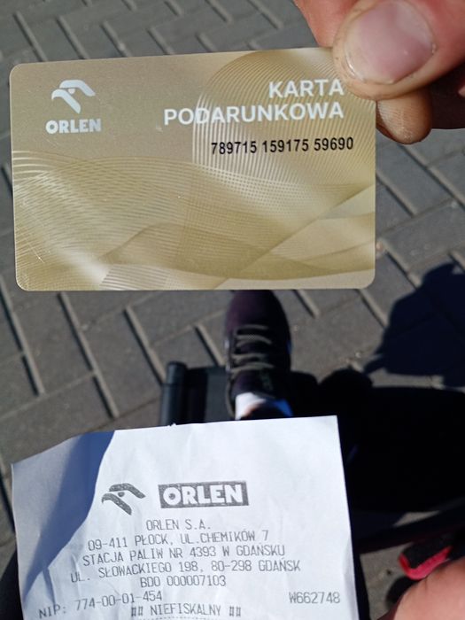 Karta podarunkowa do wykorzystania na stacji Orlen