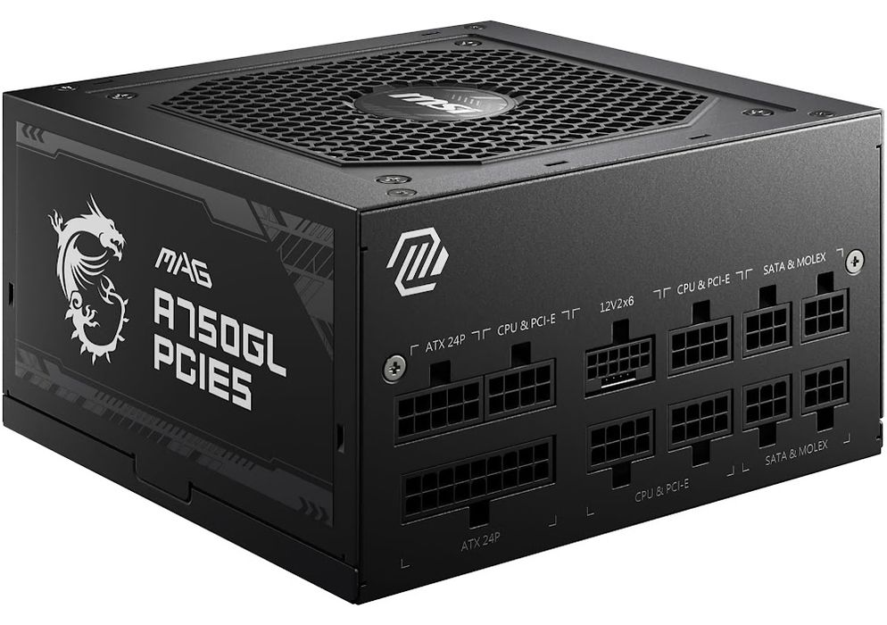 Блок живлення MSI MAG A750GL PCIE5 (ATX, 750 Вт, 80 PLUS Gold, повністю модульний) (306-7ZP8B11-CE0)