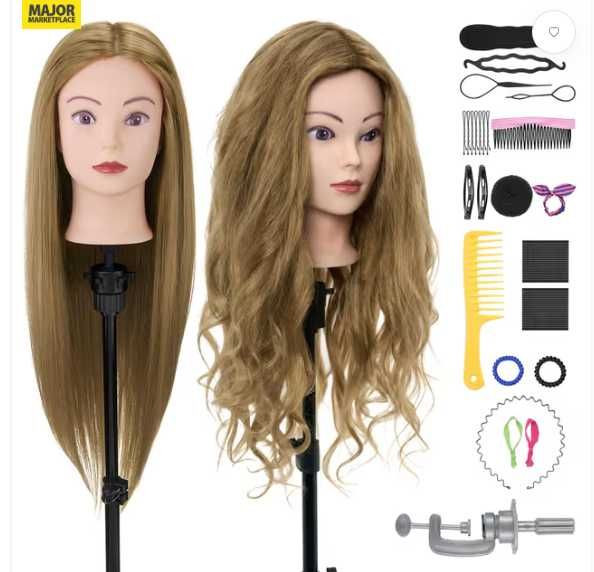 Treningowa Głowa Fryzjerska Neverland (Blond, 71 cm)