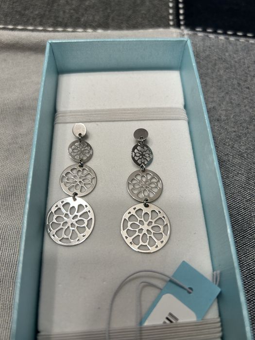 Kolczyki srebrne 4g – ażurowe, eleganckie