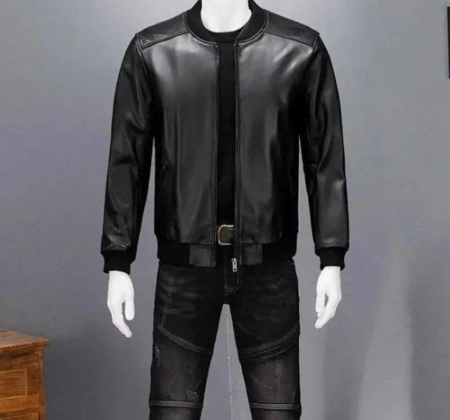 Кожаная куртка бомбер из натуральной овечьей кожи  Днепр
