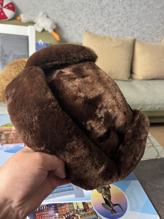 Męska czapka uszatka futro