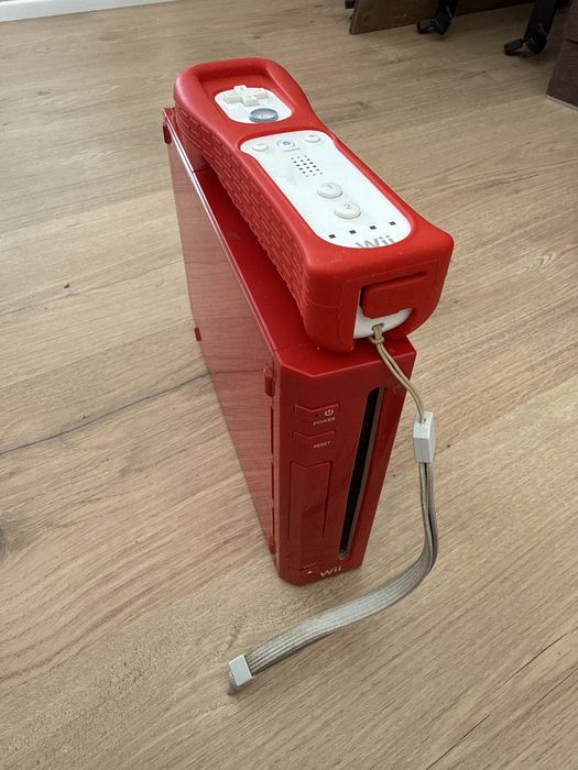 Consola Wii edicao Mario vermelha + cabos + comando