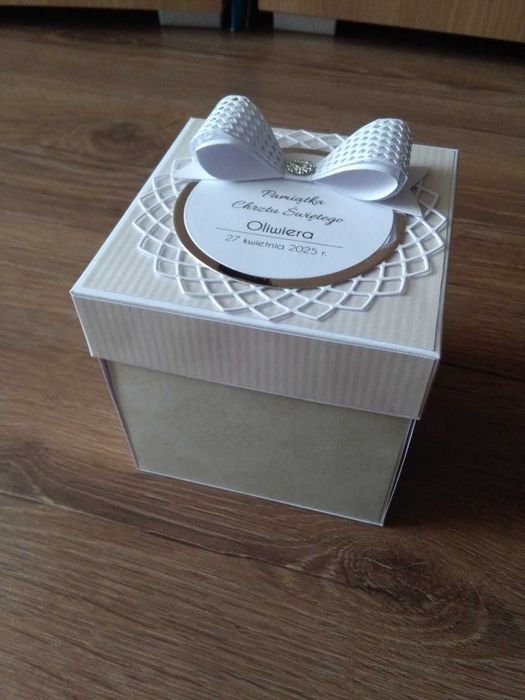 Kartka na Chrzest, chrzciny, exploding box, kartka eksplodująca