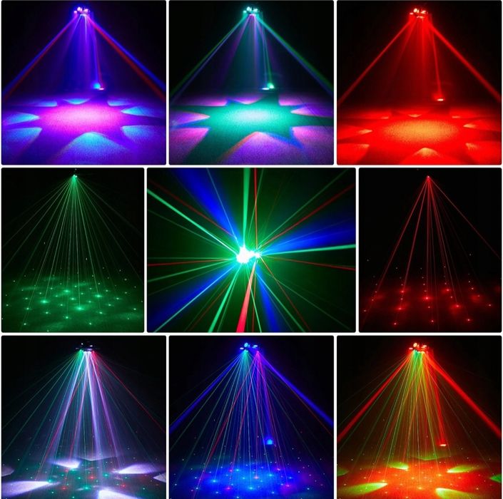 Lampa  NOWA Głowica Ruchoma LED 150W 6 Ramion Bee Eye Laser DMX DJ
