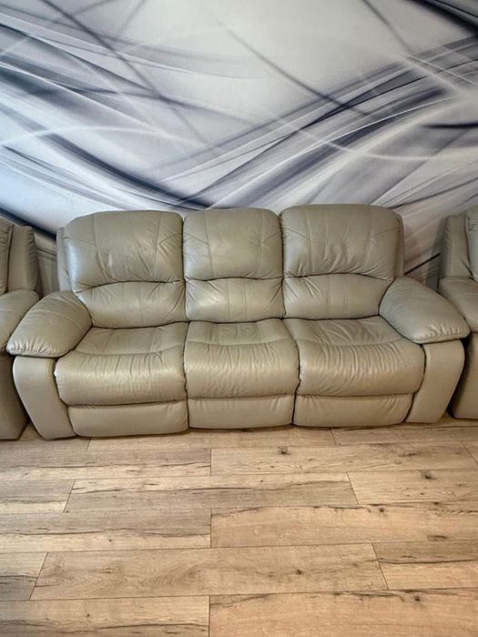 Komplet wypoczynkowy z funkcją relaks - skóra