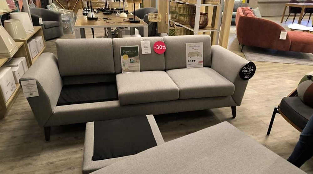 Sofa 3 lugares marca: Antonelly, chaise lounge