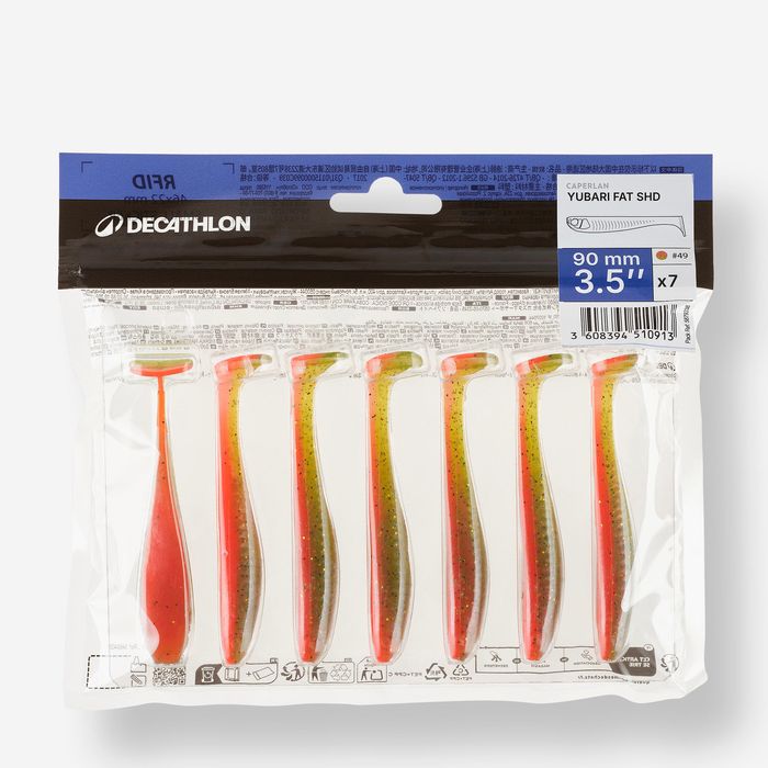 Amostra Flexível de Pesca YUBARI FATSHAD com Atrativo Laranja