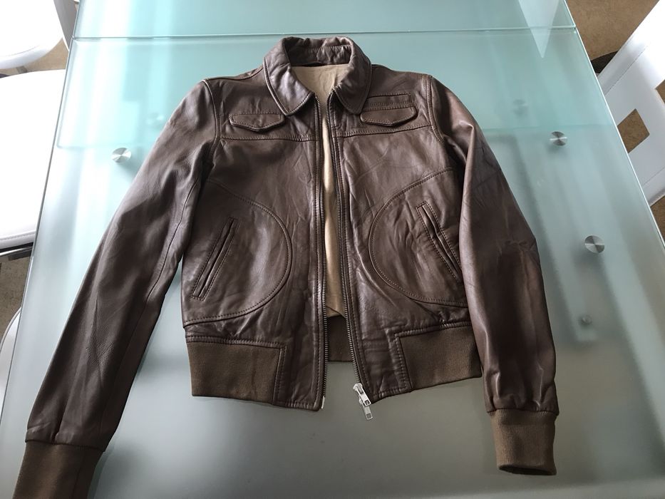 Жіноча шкіряна італійська куртка від Mauro Grifoni