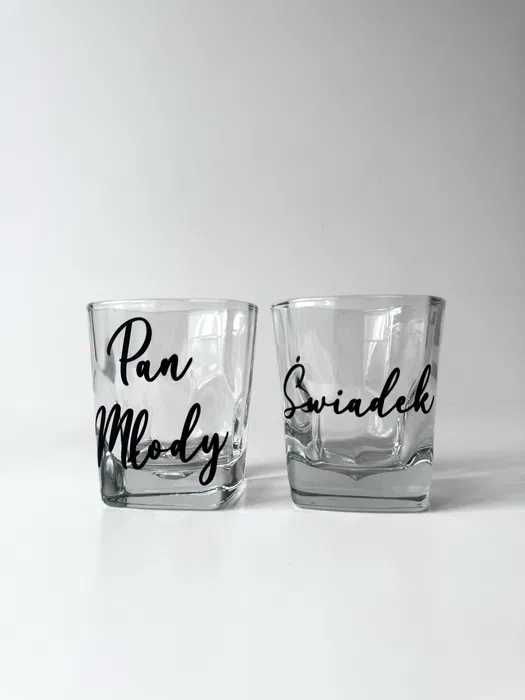 Szklanki do whisky dekoracje ślubne szklanki ślubne moda wesele