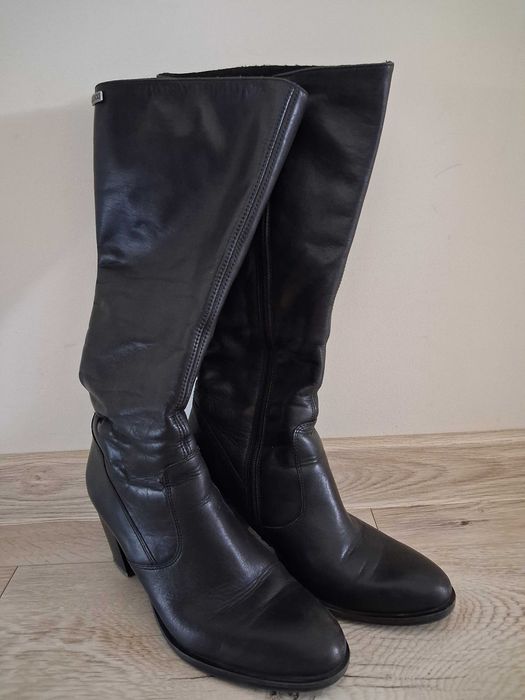 Kozaki damskie Lasocki ze skóry,  rozm. 38, sran bardzo dobry
