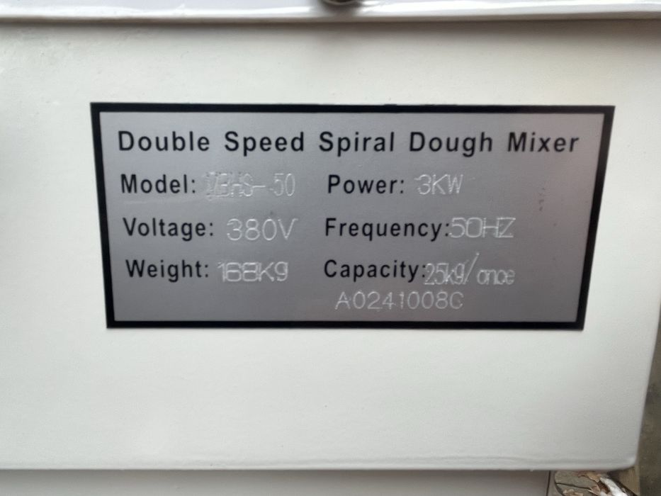 Miszałka do ciasta HEAVY DUTY MaxBaker 50H , pomiar temp. w mieczu