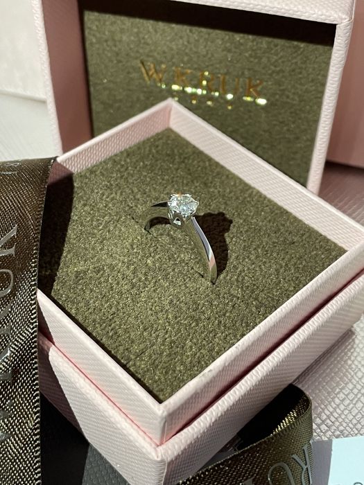 Pierścionek z brylantem W.Kruk 0.50 ct