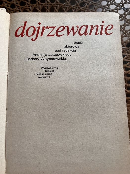 Dojrzewanie praca zbiorowa