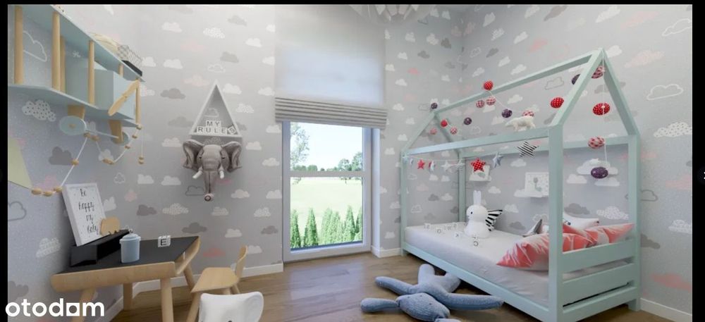 Nowy Dom, wkrótce gotowy, Ogród, 4 pokoje + poddasze 44m2