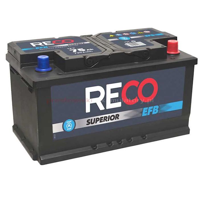 Akumulator RECO EFB 75Ah 730A Poznańska 227