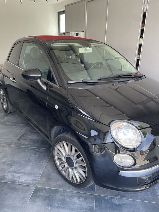 Fiat 500 cabrio preto
