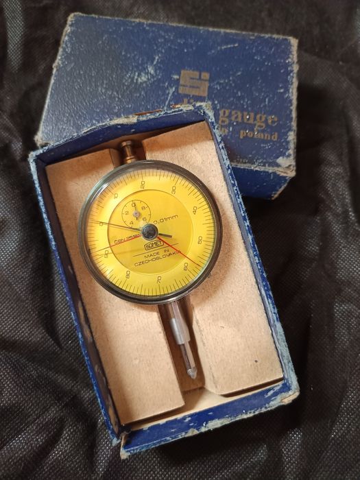 Czujnik zegarowy SOMET 0,01 mm – Czechosłowacja, oryginał