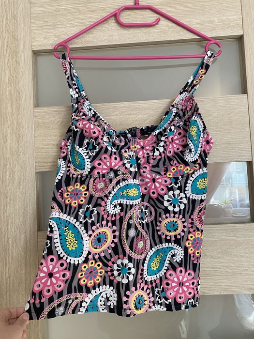 Piękne różowe wielokolorowe tanikini góra Bodyflirt r. 46 (90C)