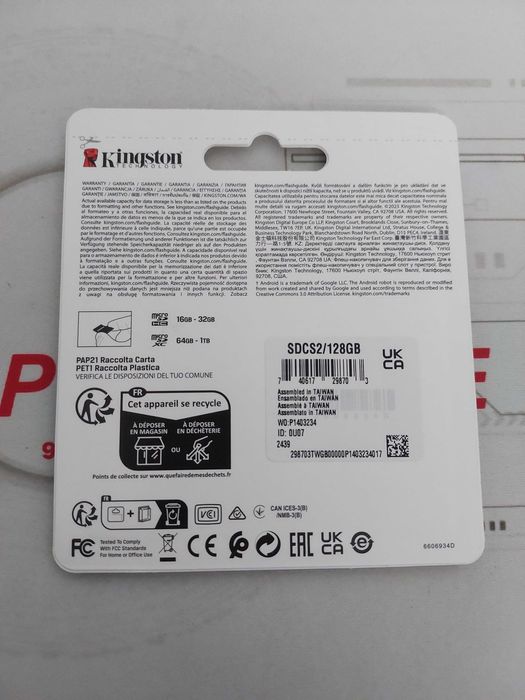 Cartão de Memória microSD Kingston Canvas Select Plus 128GB