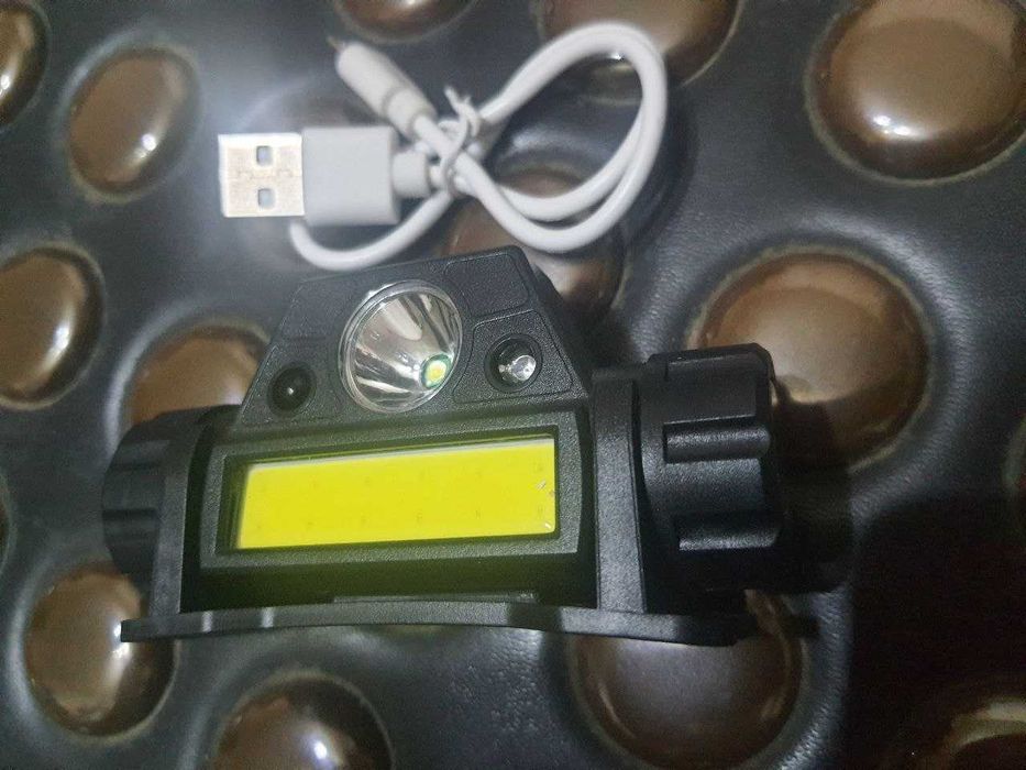 Ліхтар налобний з встроєним акумулятором, 100