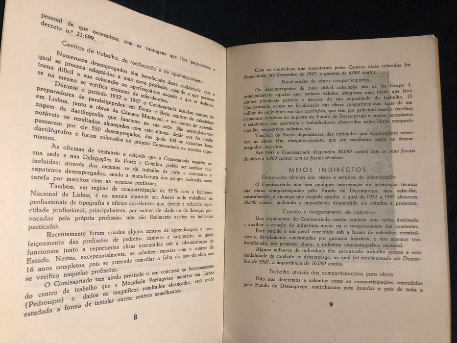 Estado Novo. Comissariado do Desemprego. Ministros