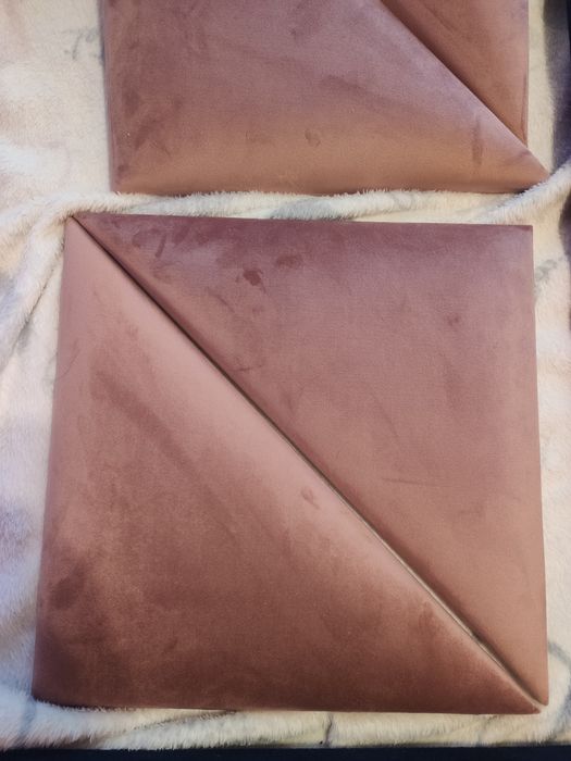 Panel ścienny tapicerowany granatowy, różowy