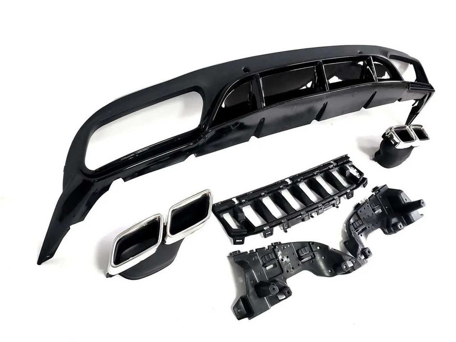Диффузор заднего бампера Мерседес AMG w205 w212 W213 W166 c292 GLE ML