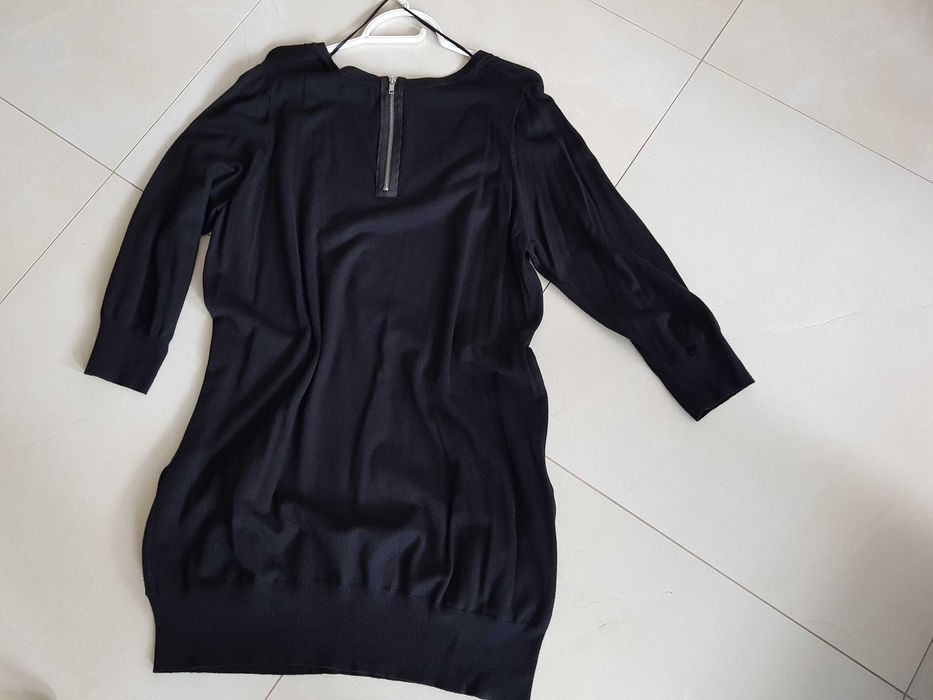 Czarna nietypowa sukienka tunika F&F - r. 42 44 46 – st. bardzo dobry