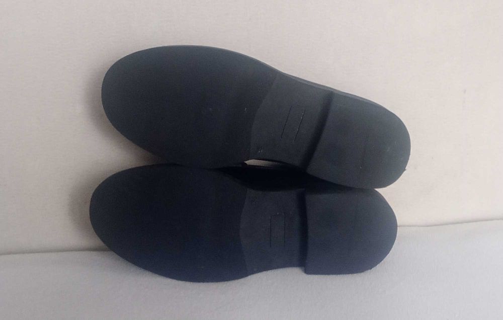 Półbuty mokasyny damskie czarne skóra naturalna 38 24cm