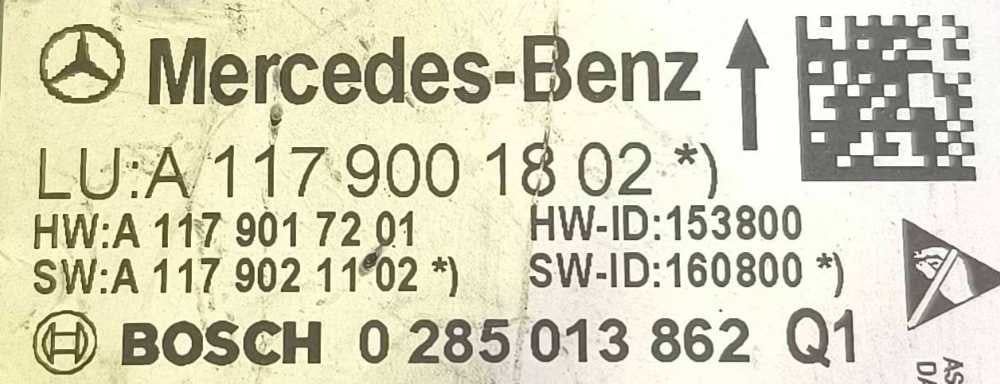 Centralina Airbag A1179001802 - MERCEDES-BENZ A-CLASS