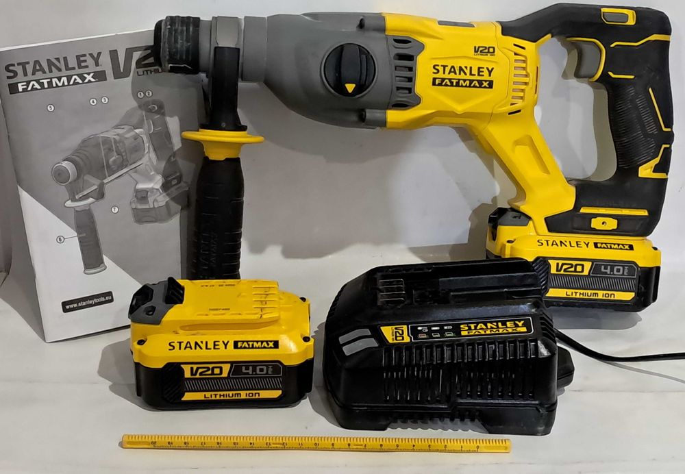 Stanley Młotowiertarka udarowa SDS PLUS 18V 2x4Ah