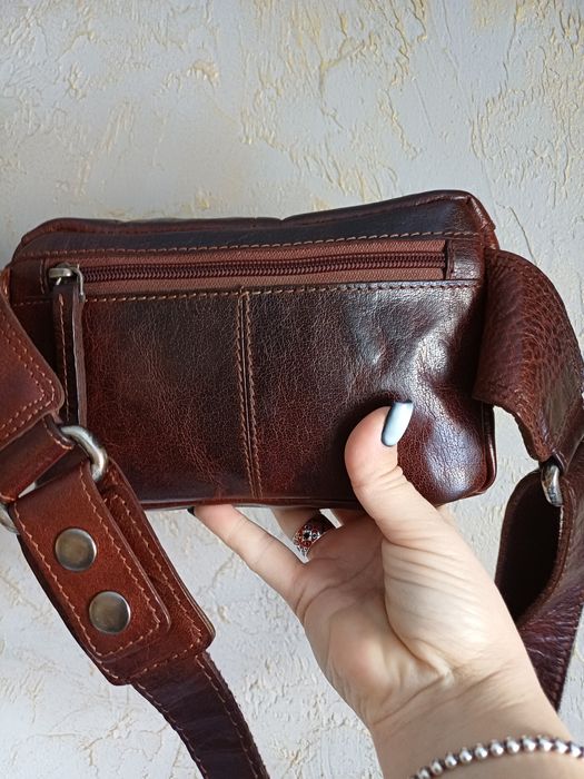 Мужская поясная сумка Varese натуральная кожа