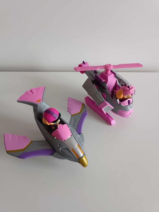 Zestaw 2x SKY pojazdy odrzutowiec + helikopter PSI PATROL jungle pups