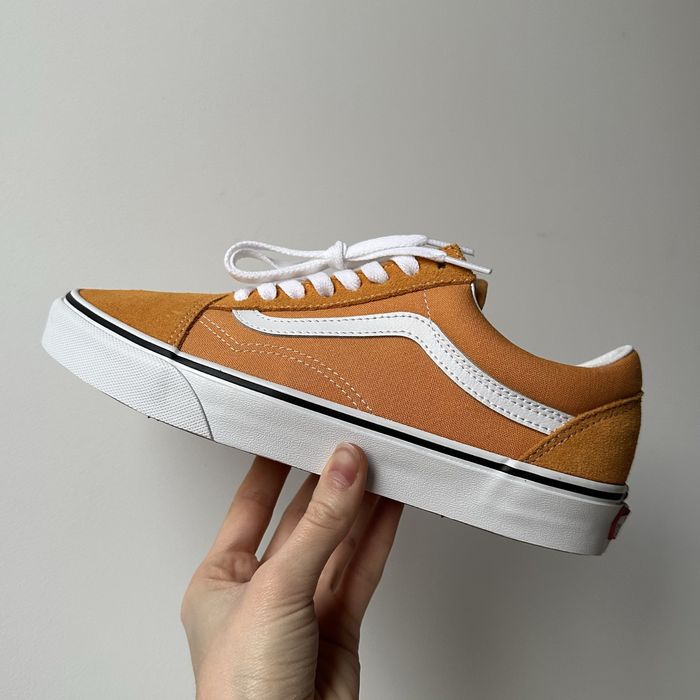 Pomarańczowe trampki buty VANS UA OLD SKOOL golden nugget 24,5cm