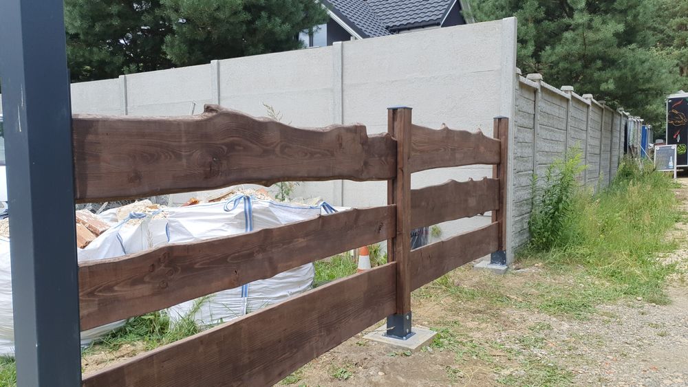Ogrodzenie drewniane ranczerskie ranczo rancho :)