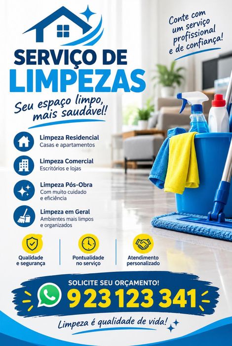 Limpezas domésticas, cafés, restaurantes, domicílio