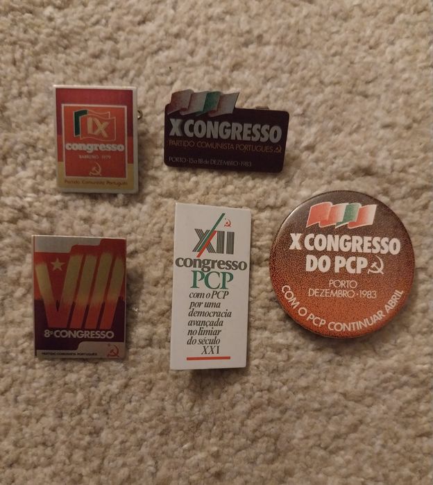 Pins colecção PCP - Partido Comunista Português  - Congressos