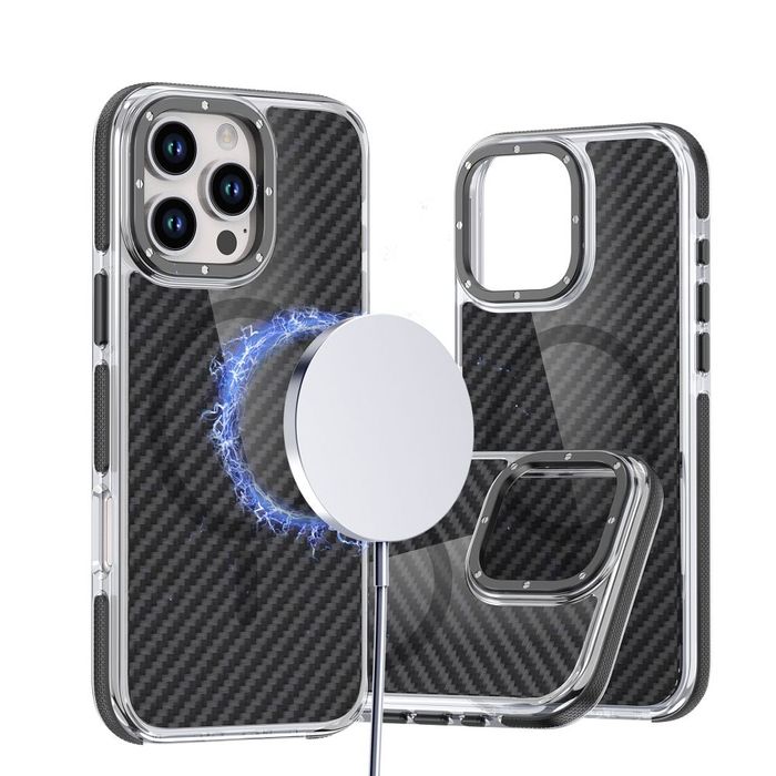 Etui na Samsung A07 / A08 Fiber zgodne z MagSafe czarne