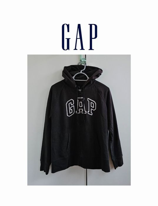 Gap damska bluza rozpinana L z kapturem brązowa USA