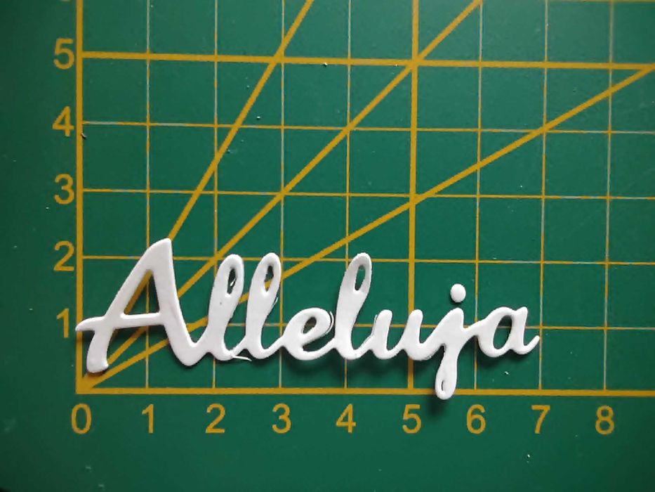 Wykrojnik napis ALLELUJA