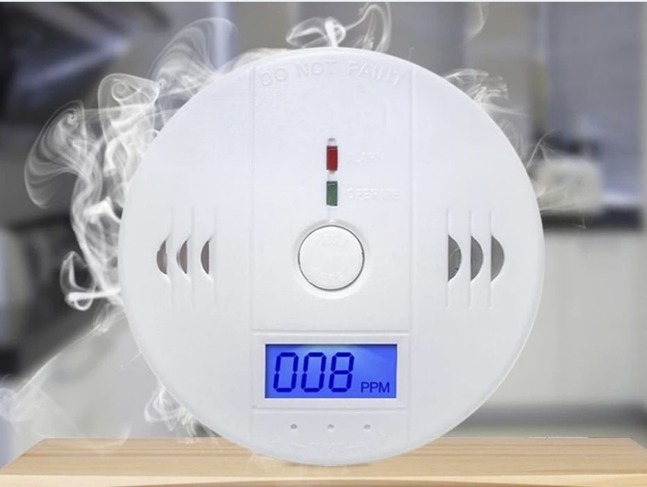 Czujnik czadu LCD tlenku węgla Gazu certyfikowany bezprzewodowy