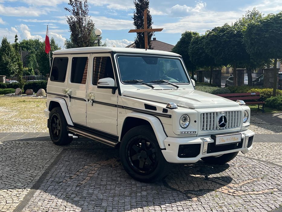 #Auto do Ślubu# Biały Mercedes G Klasa V8
