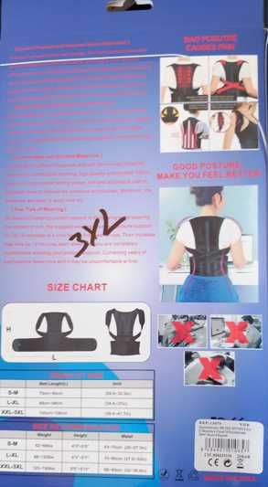 Cinta Ortopédica Colete Corretor Postura Coluna Lombar Costas