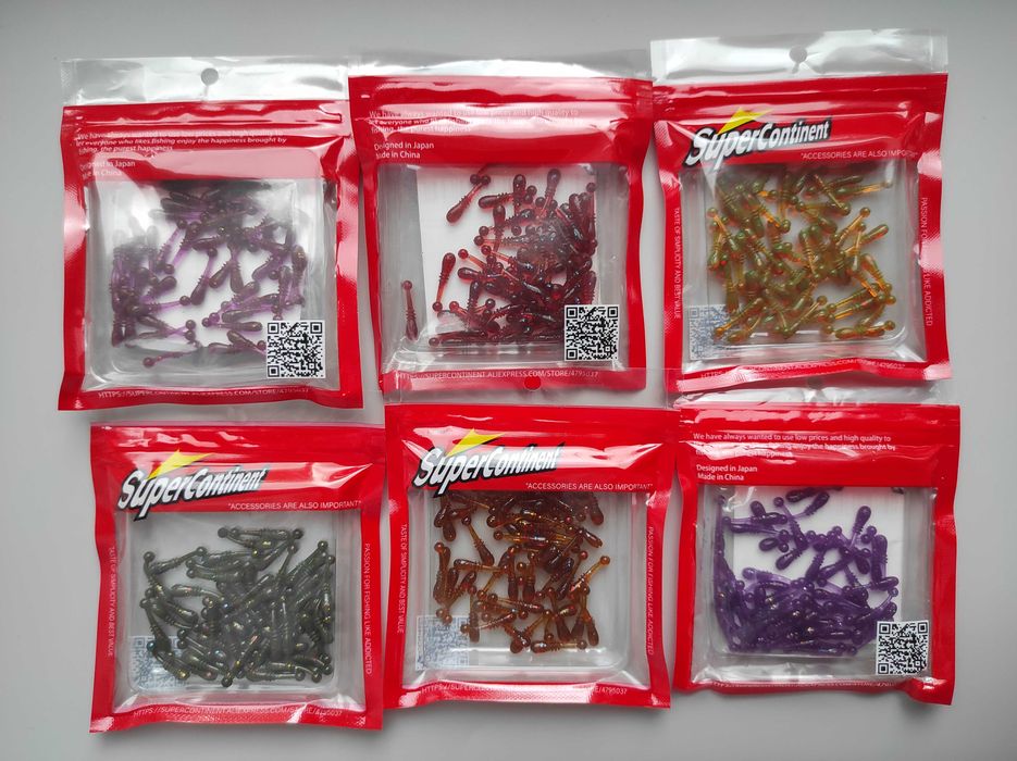 Силиконовая приманка SuperContinent Whitebait как Crazy Fish, вайтбеит