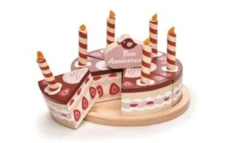 Drewniany tort urodzinowy karton,188x179 mm