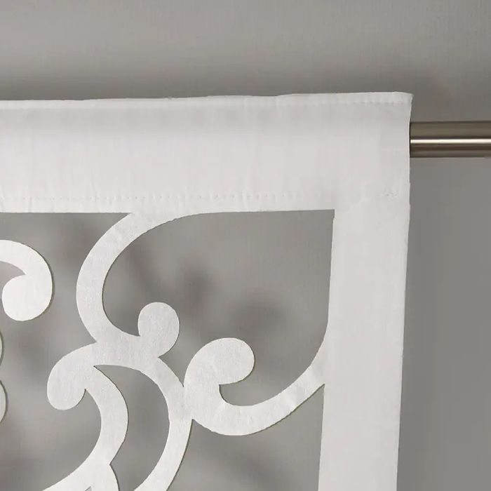 Panel firanowy 250x200 biały woal z białym filcem