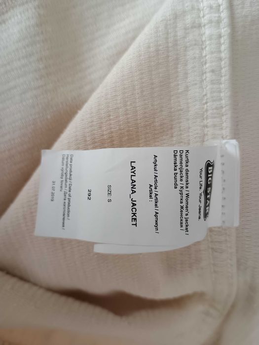 Big star letni płaszczyk kurtka damska sztruksowa rozmiar S