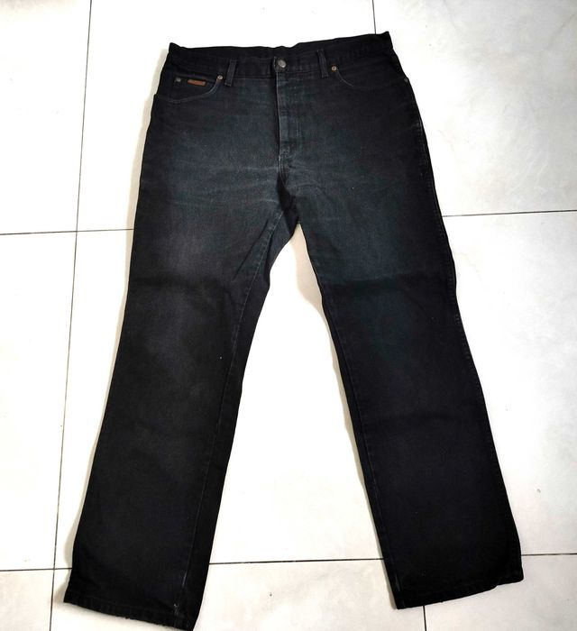 Джинсы Wrangler Texas чёрные прямые классические XL W38 большого размера батал штаны брюки